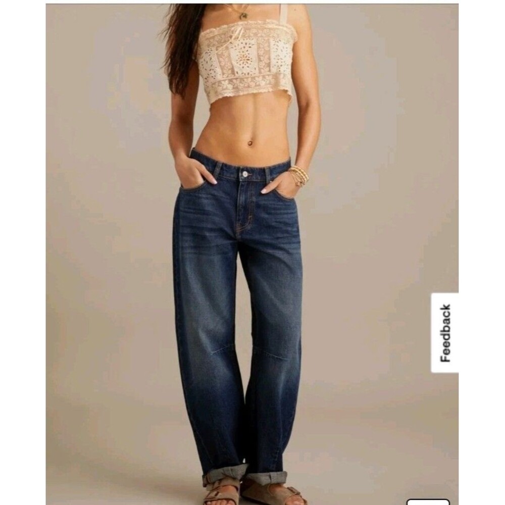 Lucky Brand Barrel Wide Leg Women's Jeans Size 10/30R Off Grid Wash